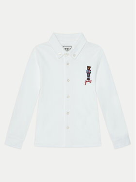 Guess Guess Camicia N5RP01 KAPY0 Bianco Regular Fit