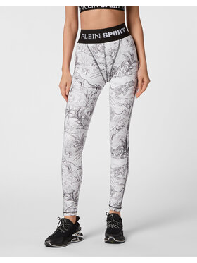 Plein Sport Plein Sport Legginsy 14239 Biały Active Fit