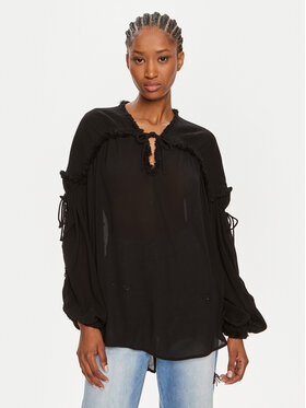Munthe Munthe Bluse Observation 242100724223 Schwarz Loose Fit
