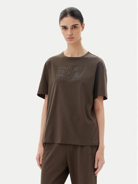 EA7 Emporio Armani EA7 Emporio Armani T-Shirt 7W000098 AF12503 U6139 Brązowy Loose Fit