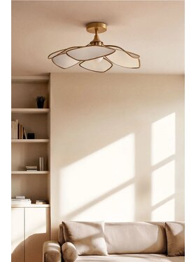MIAhome MIAhome Lampa sufitowa Benavid Ø75 cm Beżowy