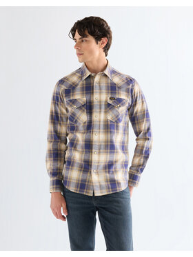 Wrangler Wrangler Koszula WESTERN INDIGO SHIRT Kolorowy Regular Fit