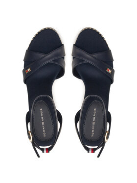 Tommy Hilfiger Sandale Im Raffia Sandal FW0FW08224 Tamnoplava