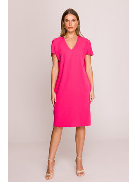 Stylove Stylove Letní šaty S392 Růžová Premium Fit