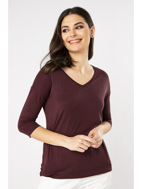 QUIOSQUE QUIOSQUE Bluzka 19-TD-155 Fioletowy Regular Fit