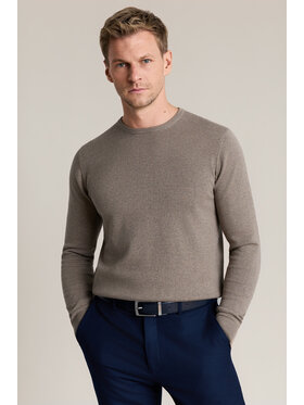 Lancerto Lancerto Sweter Zachary SW073226000041 Beżowy Regular Fit