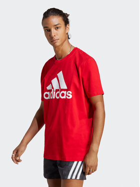 adidas adidas T-Shirt Essentials Single Jersey Big Logo T-Shirt IC9352 Czerwony Regular Fit