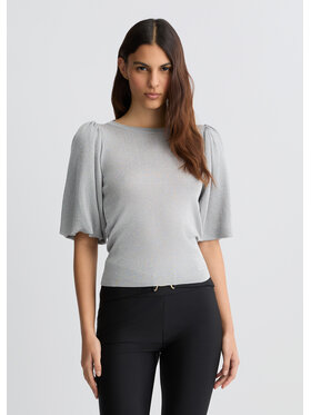 Liu Jo Liu Jo Sweter CA5224MA78P00532 Srebrny Regular Fit