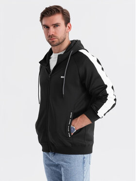 Ombre Ombre Mikina OM-SSZP-0210 Černá Regular Fit