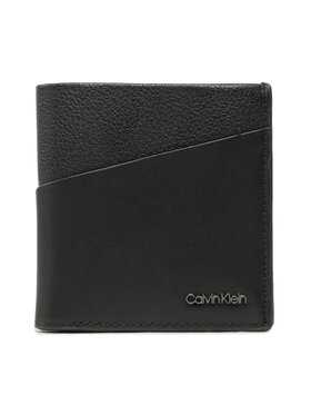 Calvin Klein Calvin Klein Malá pánska peňaženka Ck Digonal Trifold 6Cc W/Coin K50K510606 Čierna
