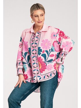 FIGL FIGL Košeľa M1147 Ružová Oversize