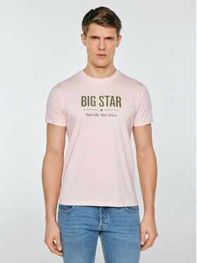 BIG STAR BIG STAR T-Shirt BRUNO Różowy Basic Fit