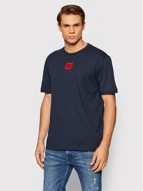 HUGO Hugo Tričko Diragolino212 50447978 Tmavomodrá Regular Fit