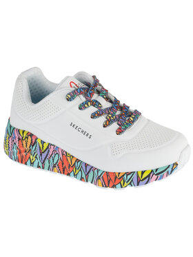Skechers Skechers Sneakersy Uno Lite - Subtle Love Biały