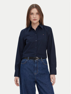 Tommy Hilfiger Tommy Hilfiger Krekls WW0WW43577 Tumši zils Regular Fit