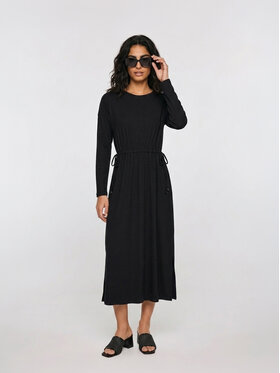 BIG STAR BIG STAR Sukienka dzianinowa DRESSAWA Czarny Comfort Fit