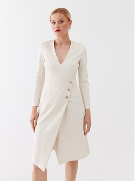 Pinko Pinko Haljina za svaki dan Angolare 100943 A0HM Bijela Regular Fit