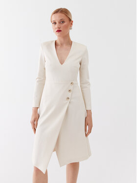 Pinko Pinko Φόρεμα καθημερινό Angolare 100943 A0HM Λευκό Regular Fit