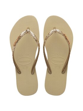 Havaianas Havaianas Japonki HAVAIANAS Infradito Donna Hav. Slim Glitter II 4146975.0154 Beige Szary
