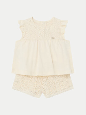 Mayoral Mayoral Set Top und Shorts 1235 Écru Regular Fit