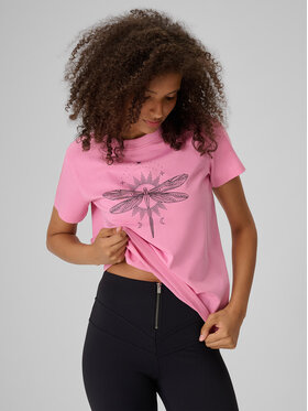4F 4F T-Shirt DRAGONFLY Różowy jasny Regular Fit