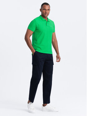 Ombre Ombre Polokošile OM-POBS-0100 Zelená Regular Fit