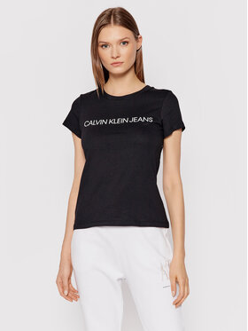 Calvin Klein Jeans Calvin Klein Jeans T-Shirt Institutional J20J207879 Černá Regular Fit