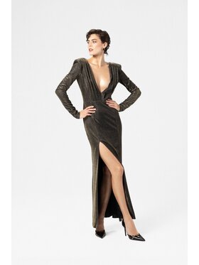 LE POSSÉ LE POSSÉ Sukienka wieczorowa SEZDTZZIS Złoty Slim Fit