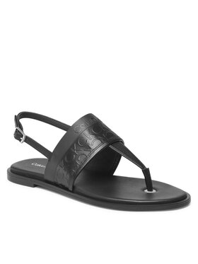 Calvin Klein Sandale Almond Tp Sandal-Hf Mono HW0HW01536 Crna