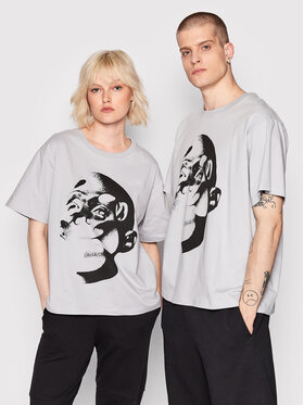 Mindout Mindout Majica Unisex Rebuild No.2 Siva Oversize