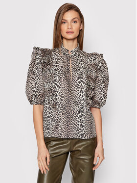 Notes Du Nord Notes Du Nord Блуза Blakely 12507 Кафяв Regular Fit