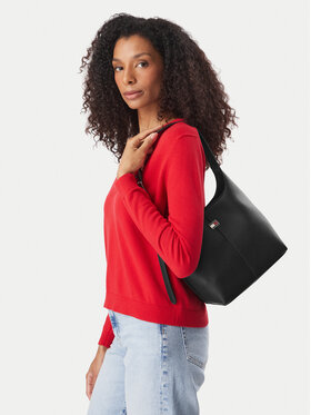 Tommy Jeans Tommy Jeans Handtasche Tjw City Bucket AW0AW19062 Schwarz
