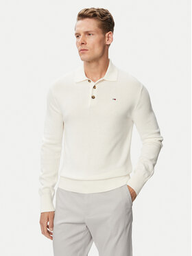 Tommy Jeans Tommy Jeans Sweater Essential DM0DM20304 Fehér Slim Fit