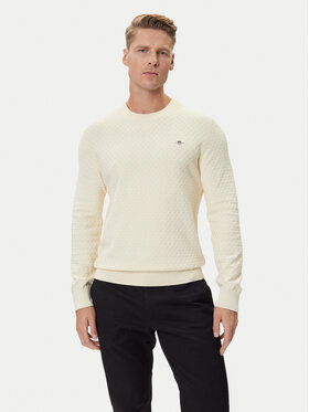 Gant Gant Sweter 8030261 Beżowy Regular Fit