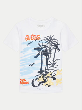 Guess Guess T-Shirt L5GI05 K8HM4 Biały Regular Fit