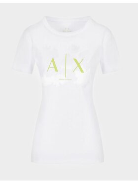 Armani Exchange Armani Exchange Tričko 3RYTCD YJG3Z 1000 Biela Slim Fit