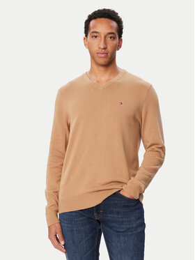 Tommy Hilfiger Tommy Hilfiger Pullover Essential MW0MW14745 Dunkelbeige Regular Fit