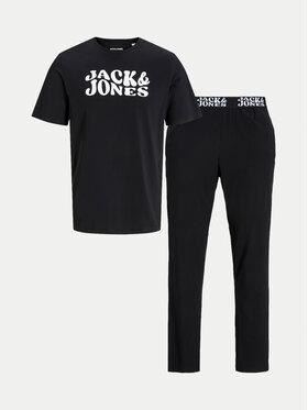 Jack&Jones Pidžama Elton 12266998 Crna Standard Fit