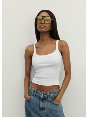 La Mania La Mania Top TESSA WHITE Bianco Classic Fit