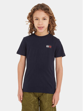 Tommy Hilfiger Tommy Hilfiger Tricou New York Flag KB0KB08626 S Bleumarin Regular Fit