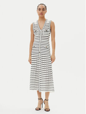 Gaudi Gaudi Strickkleid 511FD13006 Écru Regular Fit
