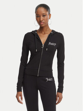 Juicy Couture Juicy Couture Світшот Oola JCWAS126306 Чорний Slim Fit