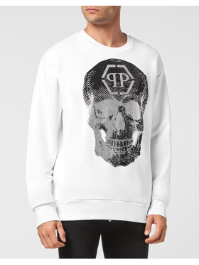 PHILIPP PLEIN PHILIPP PLEIN Bluza 1521 Biały Regular Fit