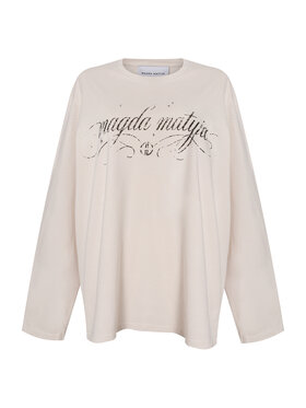 Magda Matyja Magda Matyja Bluzka ALEX LONGSLEEVE CREAM Beżowy Loose Fit