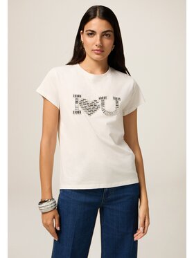 Oltre Oltre T-shirt G019J004376N011 Bianco Regular Fit