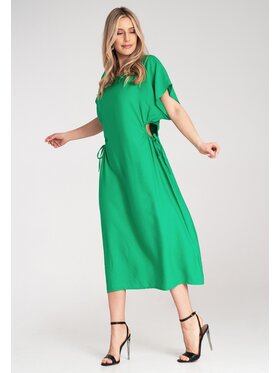 FIGL FIGL Koktejlové šaty M1183 Zelená Straight Fit