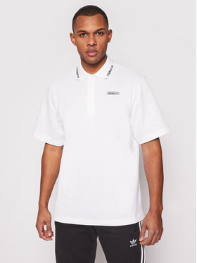 adidas adidas Тениска с яка и копчета Summer GN3835 Бял Regular Fit