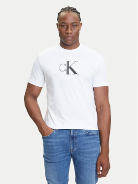 Calvin Klein Jeans Calvin Klein Jeans T-Shirt Center Monogram LV04RC857G Biały Regular Fit