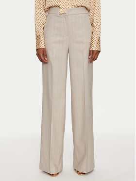 Maryley Maryley Pantaloni di tessuto 24IB598/M07 Beige Regular Fit