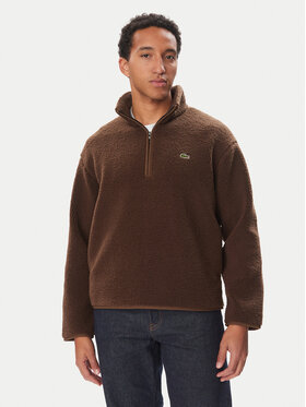 Lacoste Lacoste Fliso džemperis SH8648 Tamsiai ruda Regular Fit